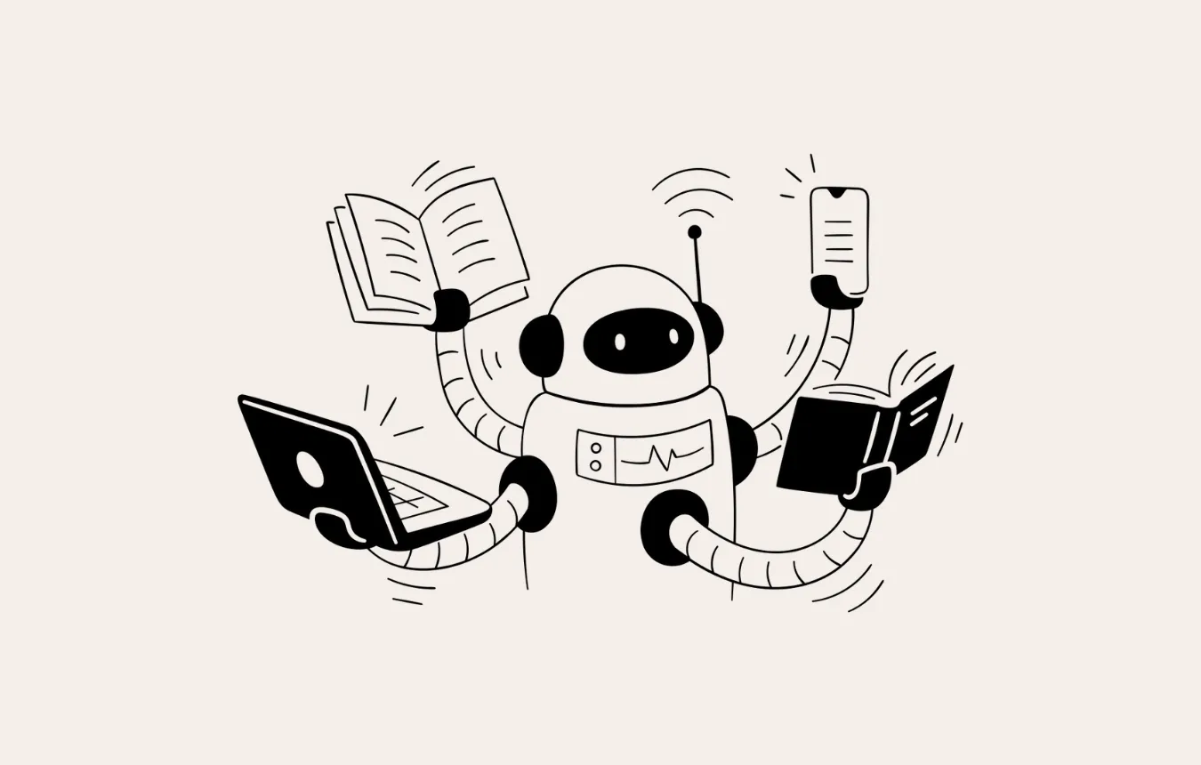 A robot doing tasks simultaneously with four arms 